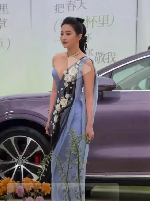 刘亦菲红裙造型